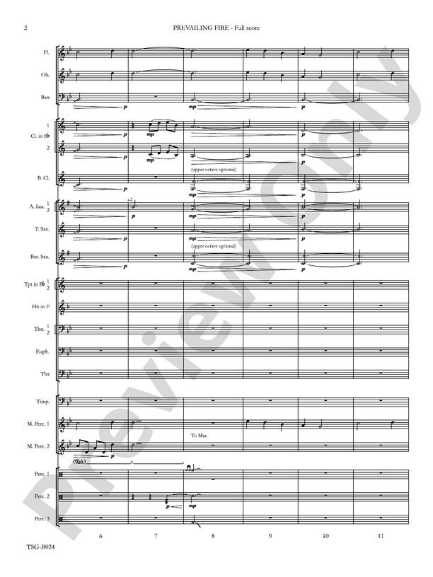 Prevailing Fire - Concert Band Conductor Score & Parts (Digital Download)