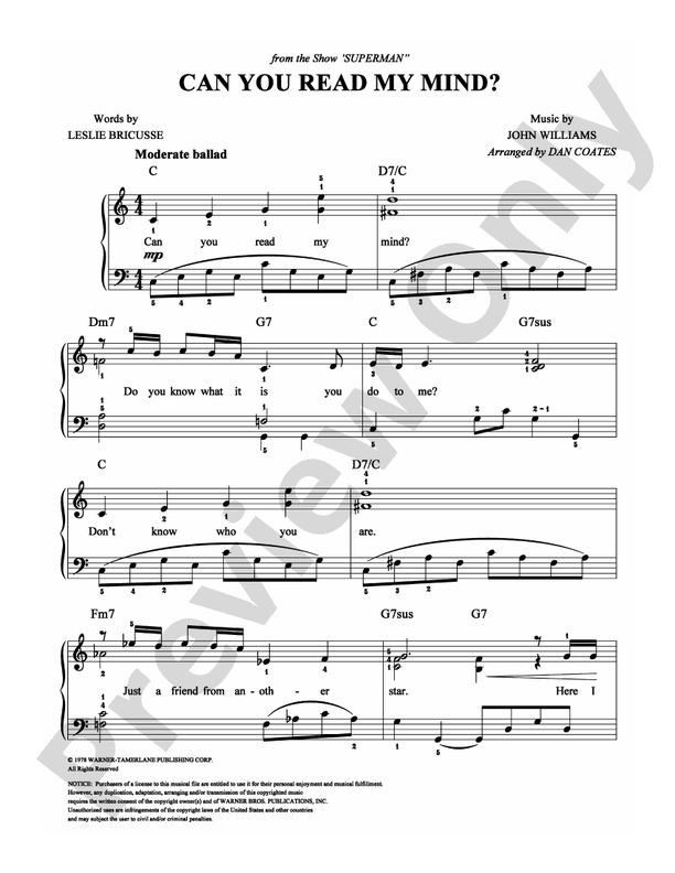 Can You Read My Mind? (Love Theme from "Superman") - DSM-PS-0008819 - Easy Piano (Digital Download)
