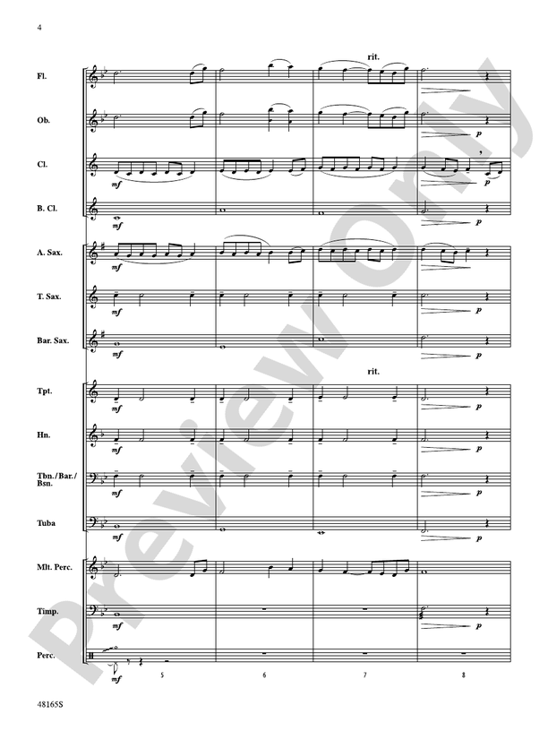 Down by the Salley Gardens - Concert Band Conductor Score & Parts (Digital Download)