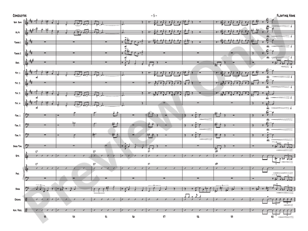 Floating Home - Jazz Ensemble Conductor Score & Parts(Digital Download)