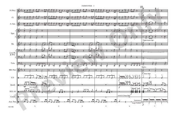 Love Rollercoaster – Marching Band Conductor Score & Parts (Digital Download)