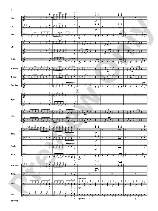 Prime Time Tuesday - Concert Band Conductor Score & Parts (Digital Download)