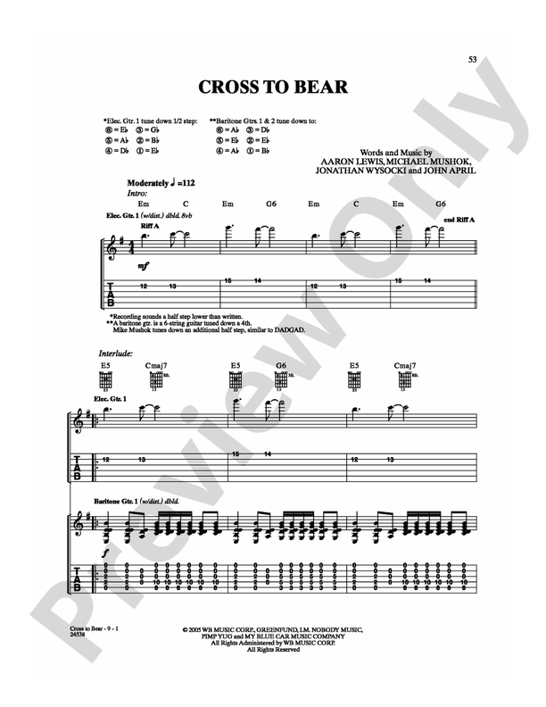 Cross to Bear - Guitar TAB (Digital Download)