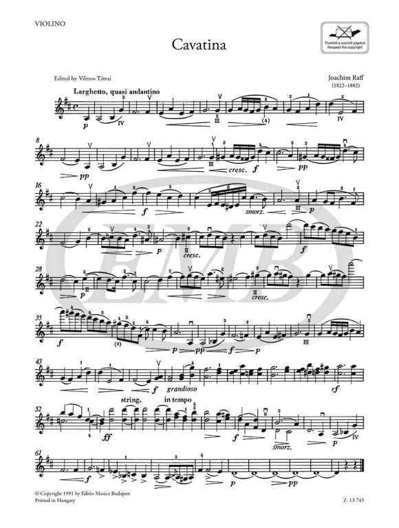 Raff - Cavatina - Violin/Piano Accompaniment EMB Z13745