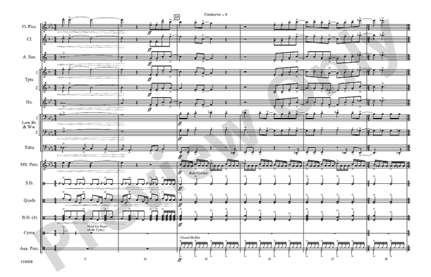 Roundabout – Marching Band Conductor Score & Parts (Digital Download)