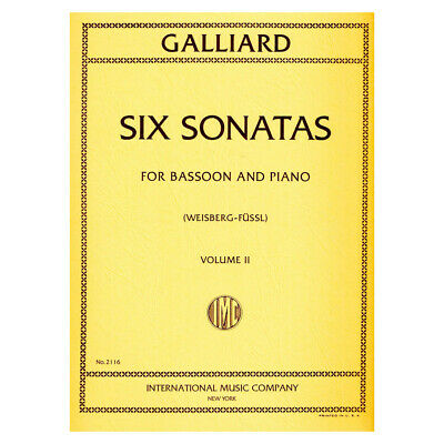 Galliard - 6 Sonatas Volume 2 - Bassoon/Piano Accompaniment IMC IMC2116
