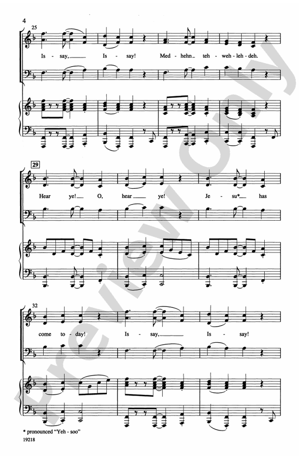 Issay, Issay! (Hear Ye, Hear Ye!) – SAB Choral Octavo - Digital Sheet Music Download (Digital Download)