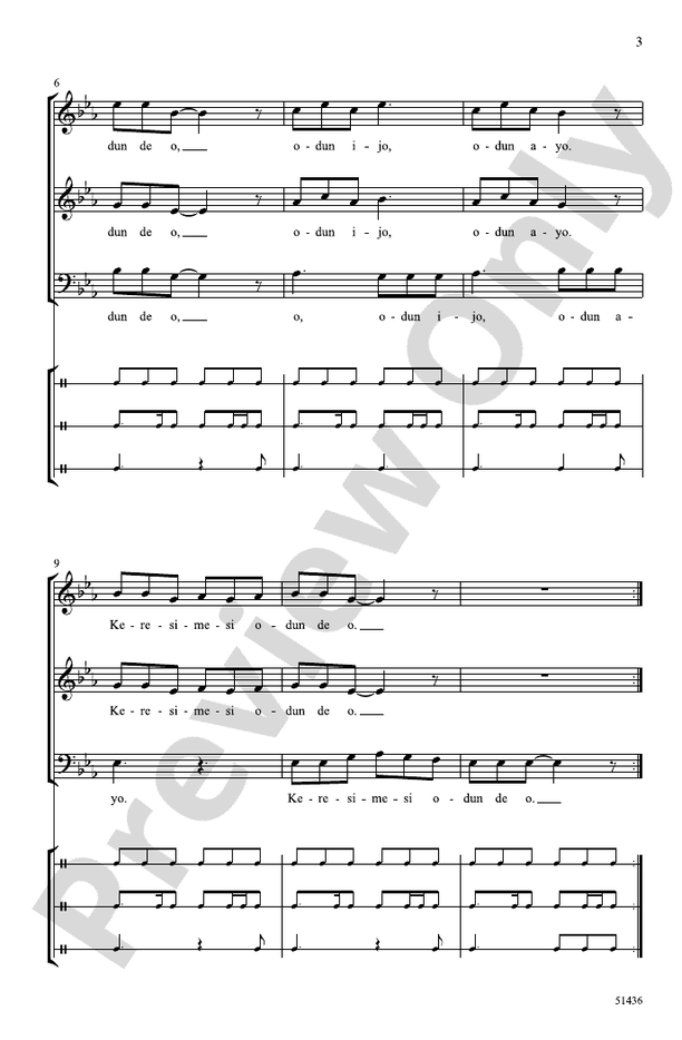 Keresimesi Odun De O - SAB Choral Octavo (Digital Download)