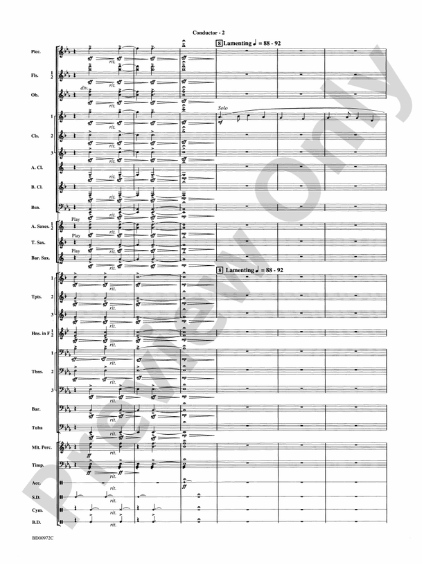 In the Bleak Midwinter (Grade 3) - Concert Band Conductor Score & Parts (Digital Download)