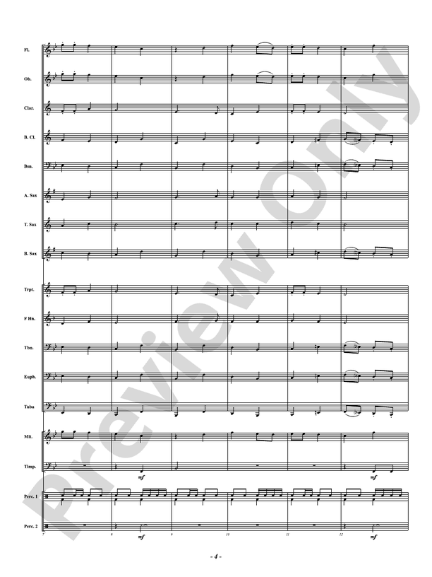 Courage and Bravery (Concert March) - Concert Band Conductor Score & Parts(Digital Download)