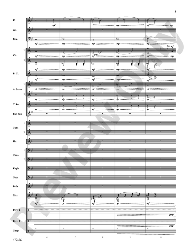 Where Morning Dawns, Where Evening Fades - Concert Band Conductor Score & Parts (Digital Download)