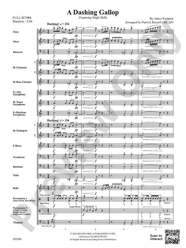 A Dashing Gallop - Concert Band Conductor Score & Parts (Digital Download)