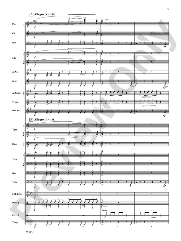 Hawkeye Festival Overture - Concert Band Conductor Score & Parts (Digital Download)