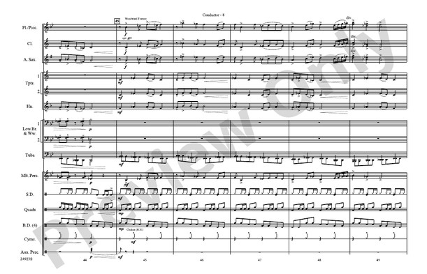 A New World, Movement One – Marching Band Conductor Score & Parts (Digital Download)