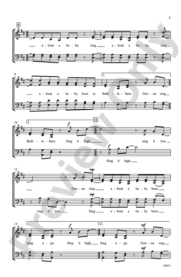 Gonna Sing About a Baby – SATB a cappella Choral Octavo (Digital Download)