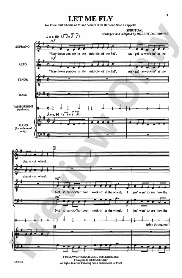 Let Me Fly – SATB Choral Octavo (Digital Download)