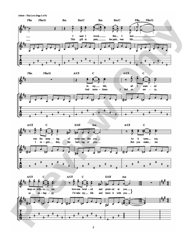This Love - Guitar TAB (Digital Download)