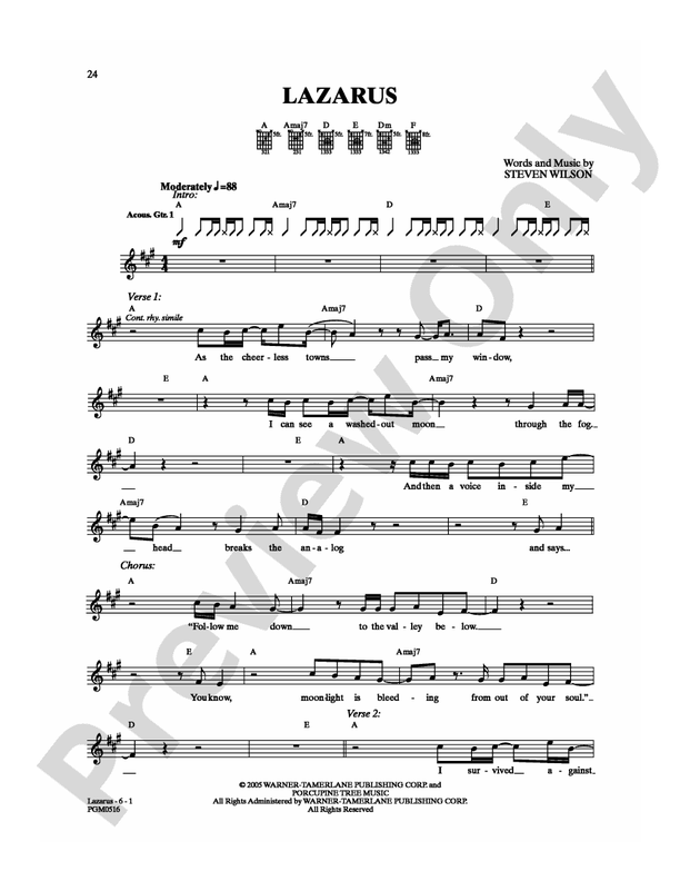 Lazarus - Guitar TAB (Digital Download)