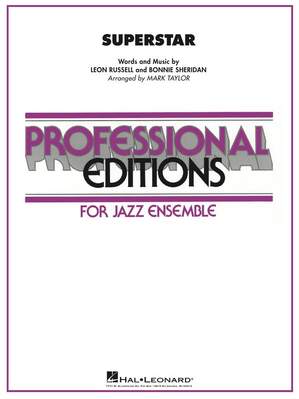 Russell/Sheridan - Superstar with Trombone Feature - Jazz Ensemble Grade 5 Score/Parts arranged by Taylor Hal Leonard 7013878