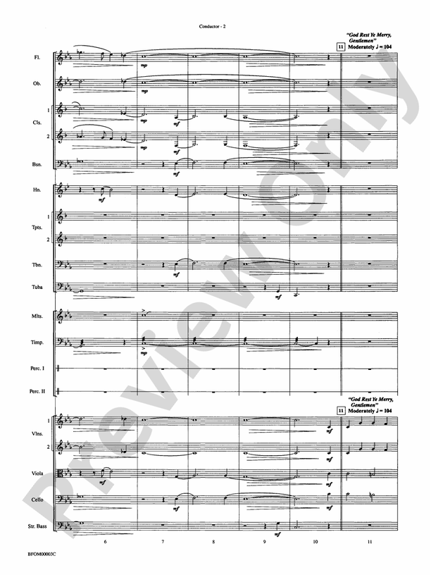 Classic Christmas Carols – Full Orchestra Conductor Score & Parts (Digital Download)