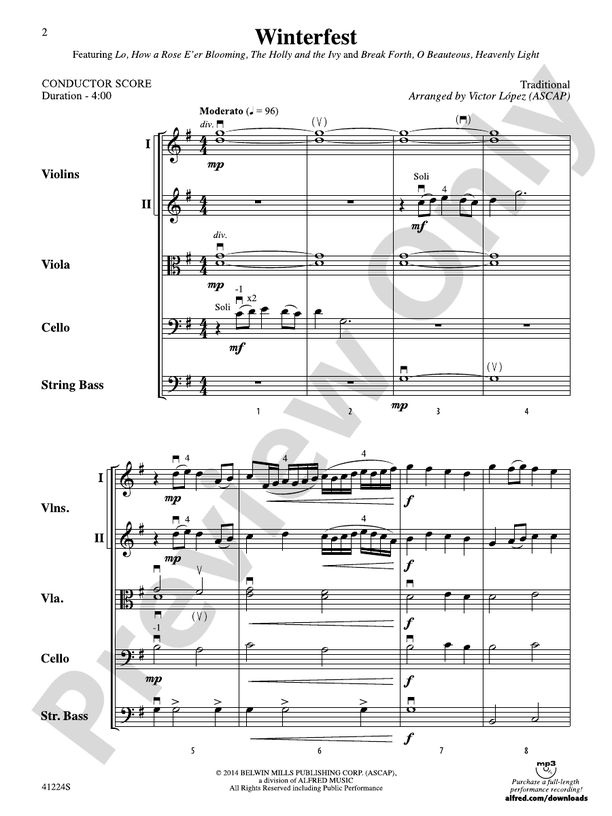 Winterfest – String Orchestra Conductor Score & Parts (Digital Download)