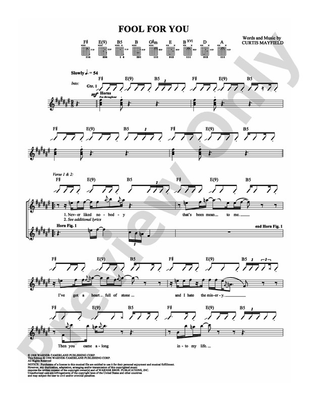 Fool For You - Guitar TAB (Digital Download)