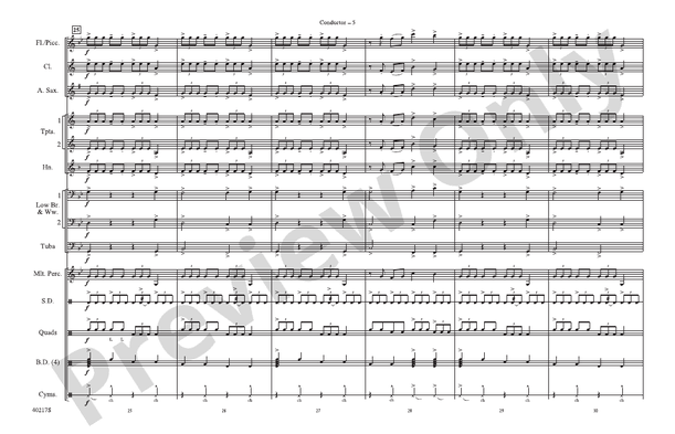 Right Round – Marching Band Conductor Score & Parts (Digital Download)