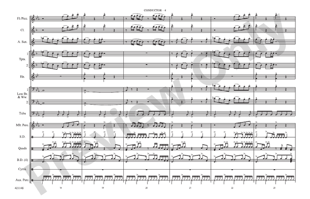 Love Rollercoaster – Marching Band Conductor Score & Parts (Digital Download)
