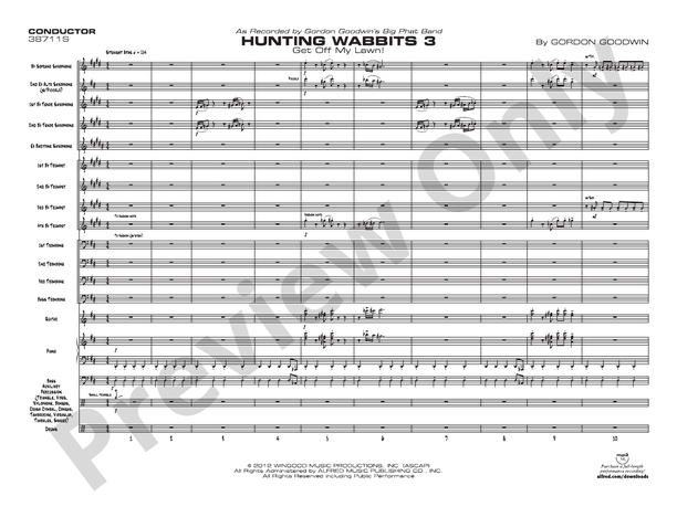 Hunting Wabbits 3 (Get Off My Lawn) – Jazz Ensemble Conductor Score & Parts (Digital Download)