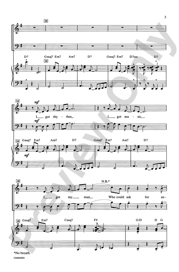 I Got Rhythm - Arr. Kirby Shaw – SATB Choral Octavo (Digital Download)