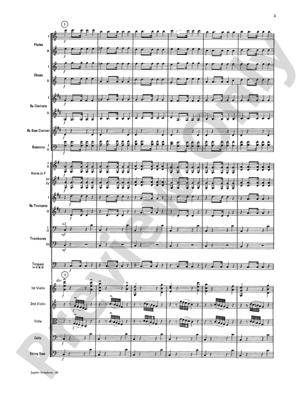 Jupiter Symphony, 1st Movement – Full Orchestra Conductor Score & Parts (Digital Download)