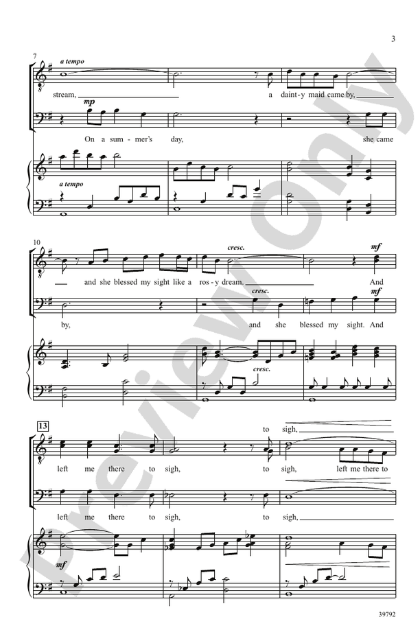 A Song - TTB Choral Octavo (Digital Download)