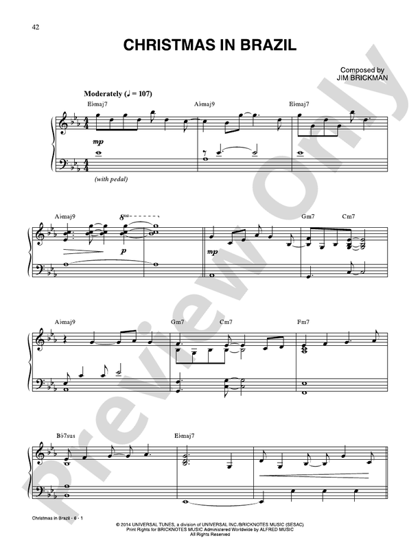Christmas in Brazil -  Jim Brickman - PVG (Digital Download)