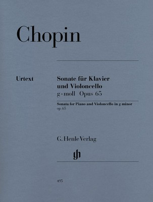 Sonata Op. 65 G minor - for Cello and Piano - Frederic Chopin - Cello G. Henle Verlag