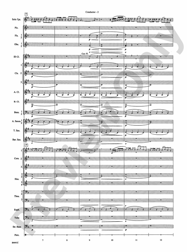 Trumpeter's Lullaby (with Trumpet Solo) - Concert Band Conductor Score & Parts (Digital Download)