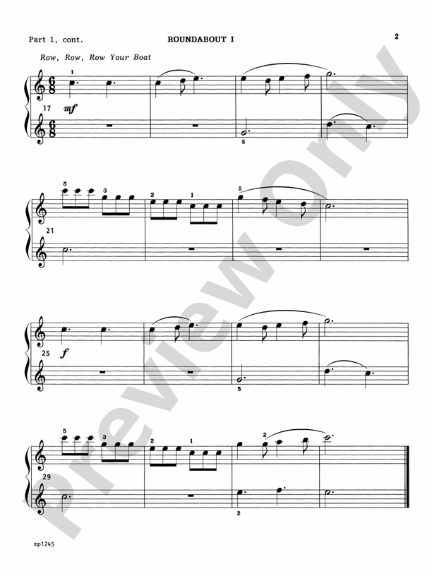 Roundabout 1 - 1 Piano, 6 Hands (Digital Download)
