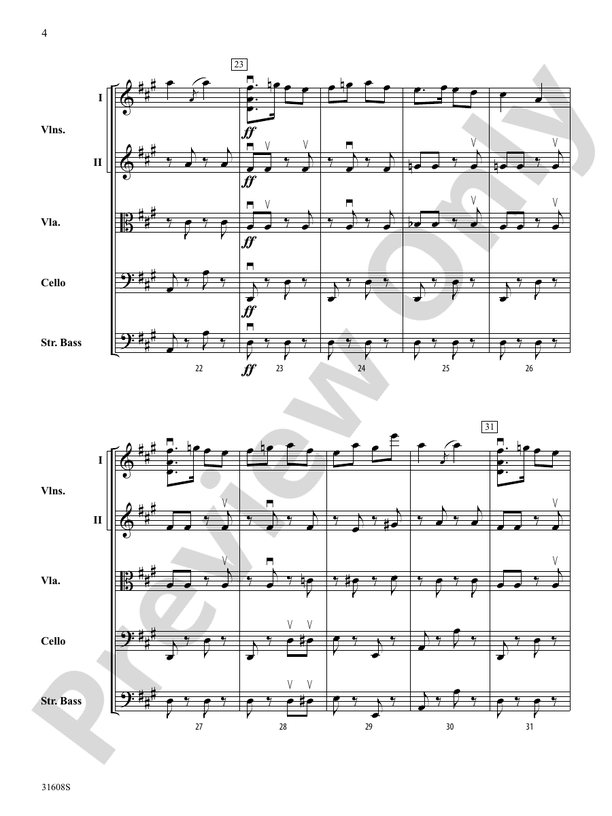 Souvenir d'Amerique – String Orchestra Conductor Score & Parts (Digital Download)