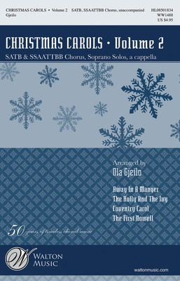 Christmas Carols - Volume 2 - SSAATTBB Ola Gjeilo Walton Music Choral Score Octavo