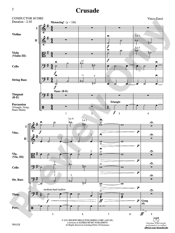 Crusade – String Orchestra Conductor Score & Parts (Digital Download)