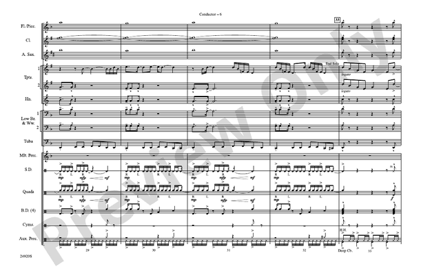 Do Ya Think I'm Sexy? – Marching Band Conductor Score & Parts (Digital Download)