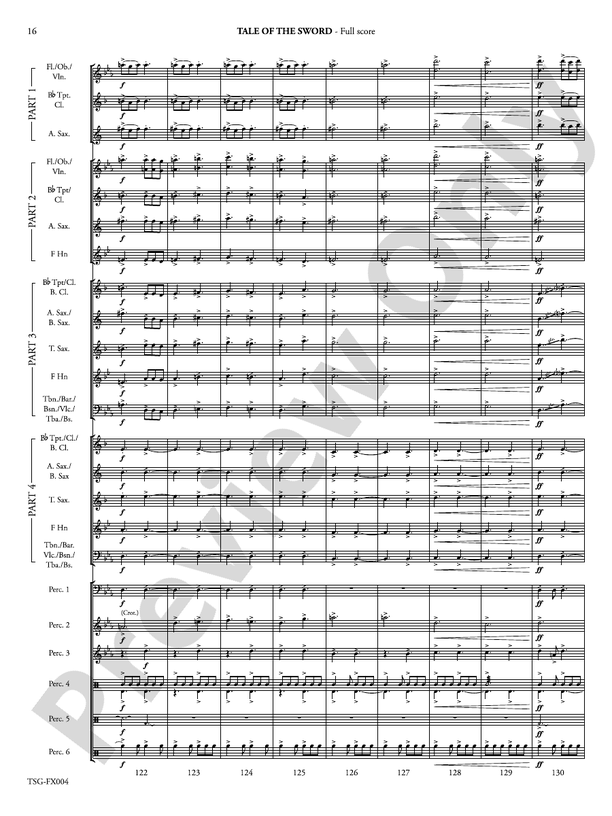 Tale of the Sword (Flexible Arrangement) - Concert Band Conductor Score & Parts (Digital Download)
