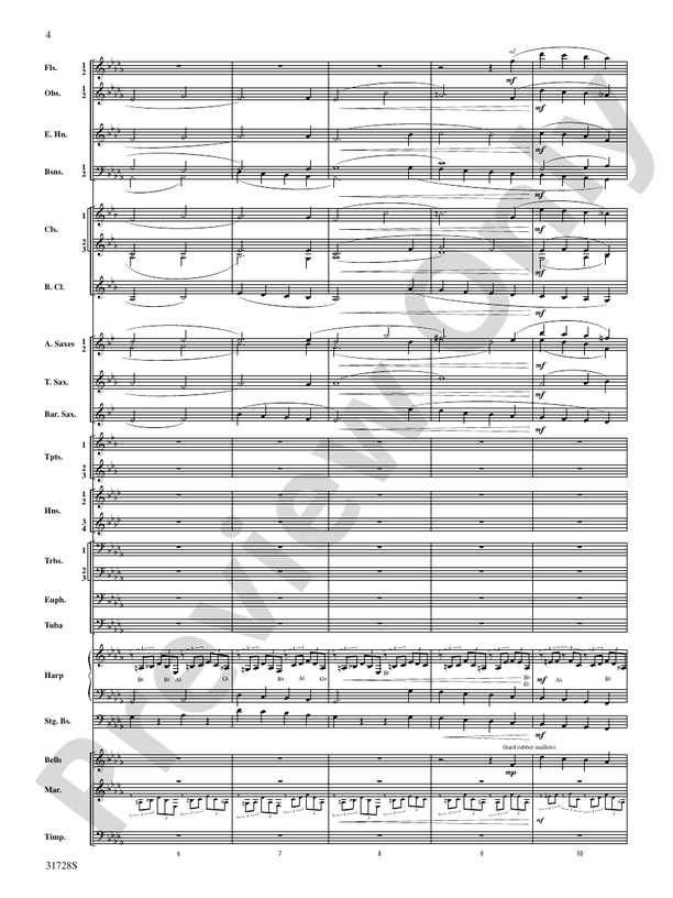 Cantique de Jean Racine - Concert Band Conductor Score & Parts (Digital Download)