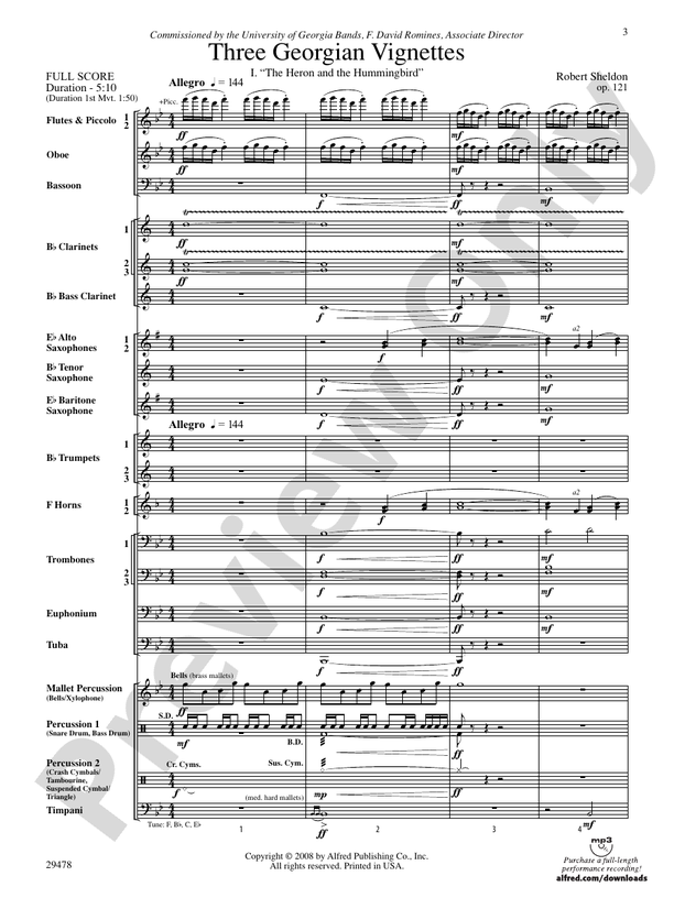 Three Georgian Vignettes - Concert Band Conductor Score & Parts (Digital Download)