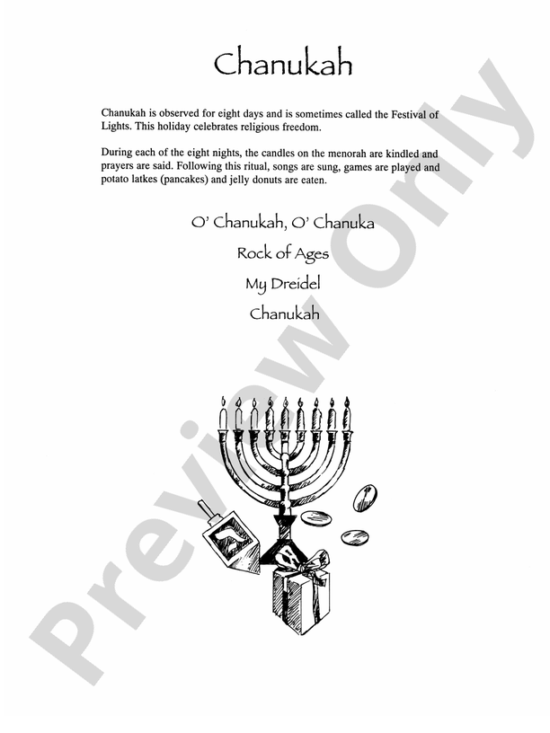 Hebrew Holiday and Folk Songs: With Lyrics, Translations and Guitar Chords - Piano (Digital Download)