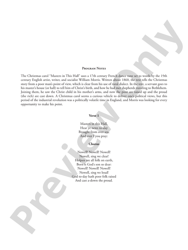 Masters in This Hall – String Orchestra Conductor Score & Parts (Digital Download)