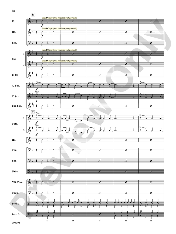 Zydeco Cajun Crawdad Dance - Concert Band Conductor Score & Parts (Digital Download)