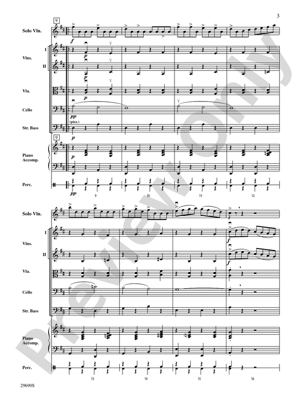 Fiddle-Faddle (for Soloist and String Orchestra) – String Orchestra Conductor Score & Parts (Digital Download)