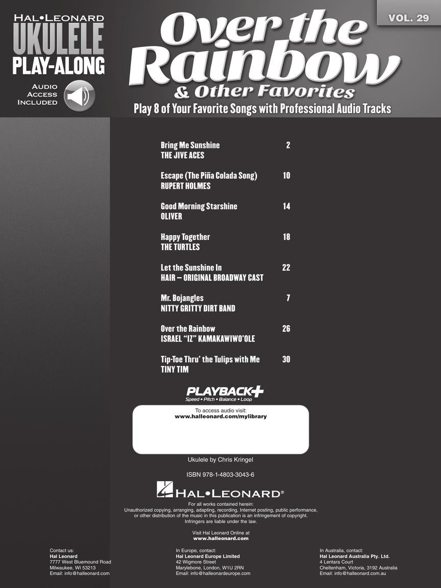 Over the Rainbow & Other Favorites - Ukulele Play-Along Volume 29 - Various - Ukulele Hal Leonard/OLA