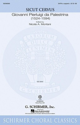 Sicut Cervus - Giovanni Pierluigi da Palestrina - SATB G. Schirmer, Inc. Choral Score Octavo