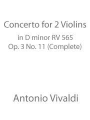 Concerto in D minor RV 565 Op.3 No. 11 (Complete) - String Ensemble (Digital Download)
